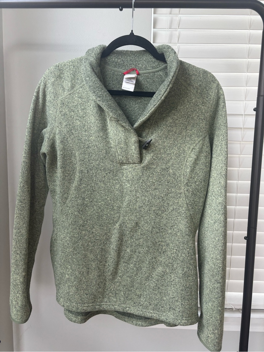The North Face Cozy Shawl Collar Green Pullover - Women's Top